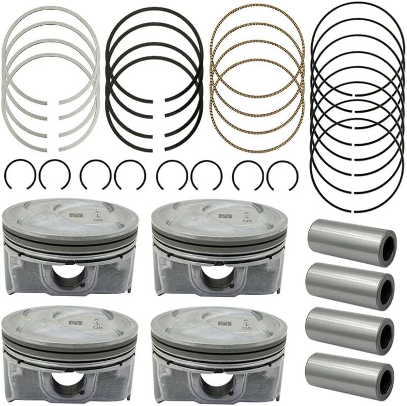 Lskioer Engine Piston & Piston Snap Rings & Piston Pin Set Fits For Hyundai Sonata Kia Optima 2.4L 2010-2019, Replaces 230402G200 2341025201 - Image 2
